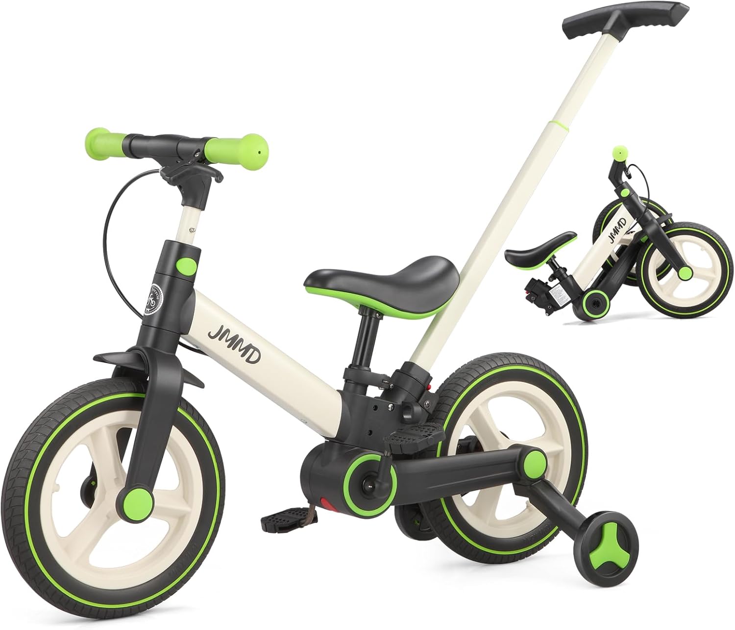 6 in 1 Toddler Bike with Push Handle for Kids