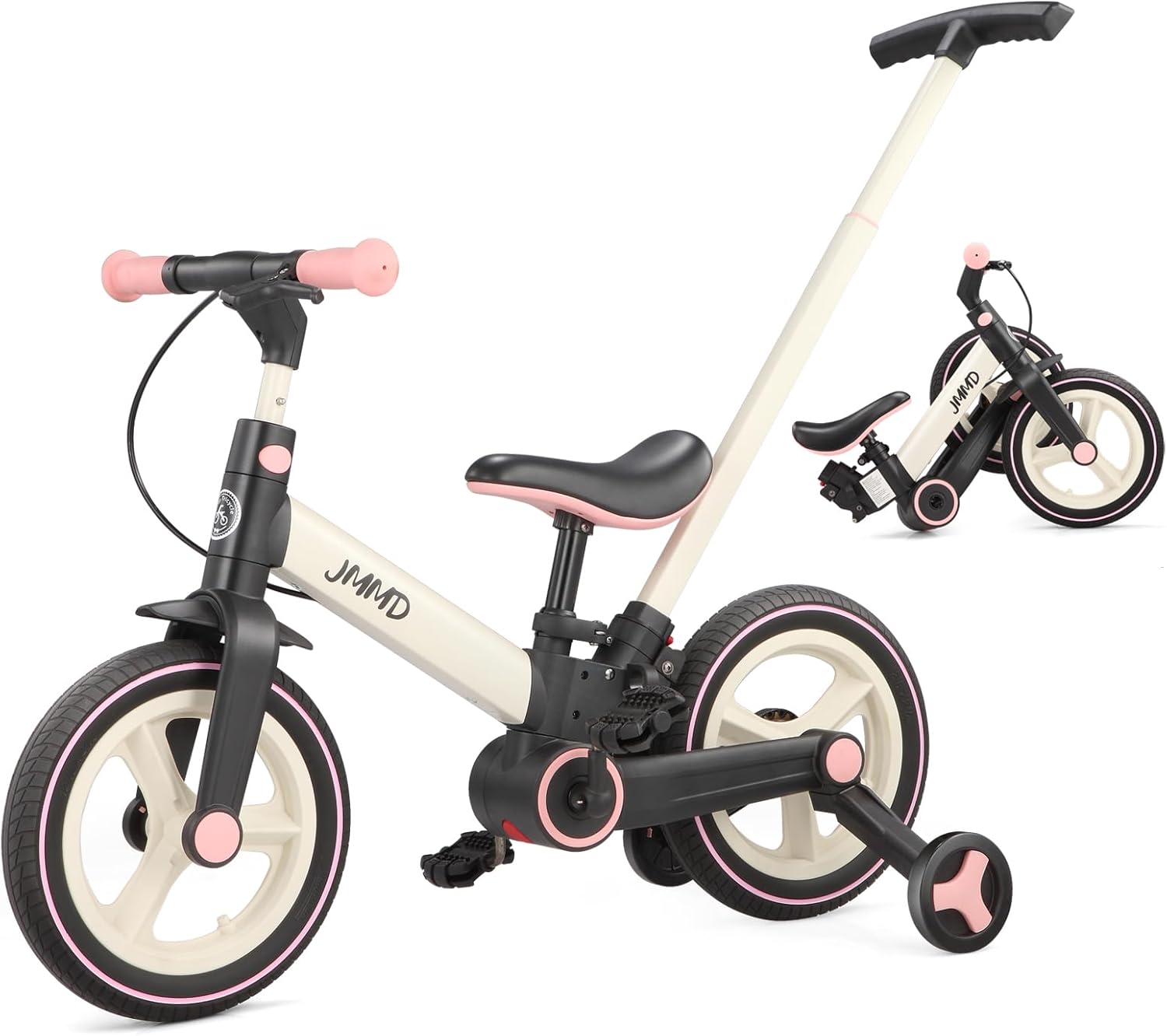 6 in 1 Toddler Bike with Push Handle for Kids