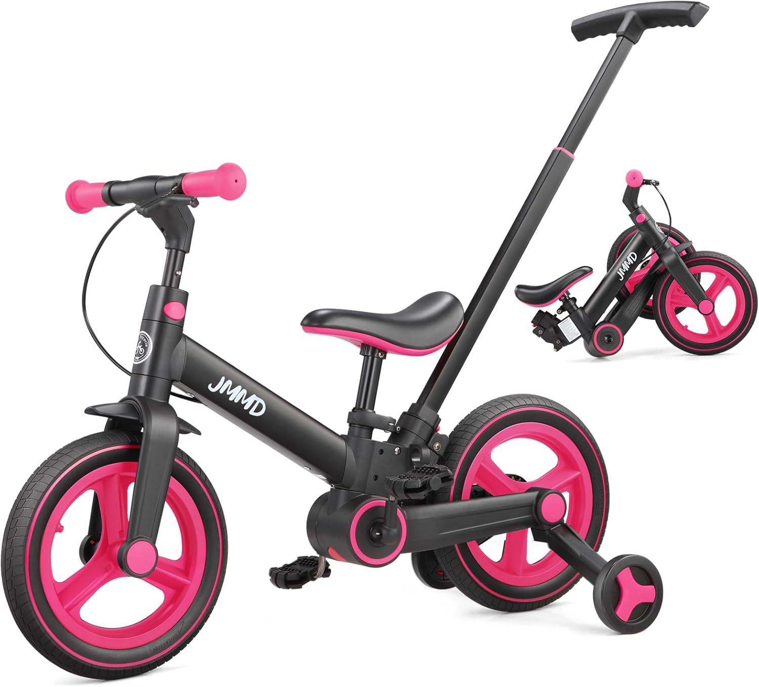 6 in 1 Toddler Bike with Push Handle for Kids