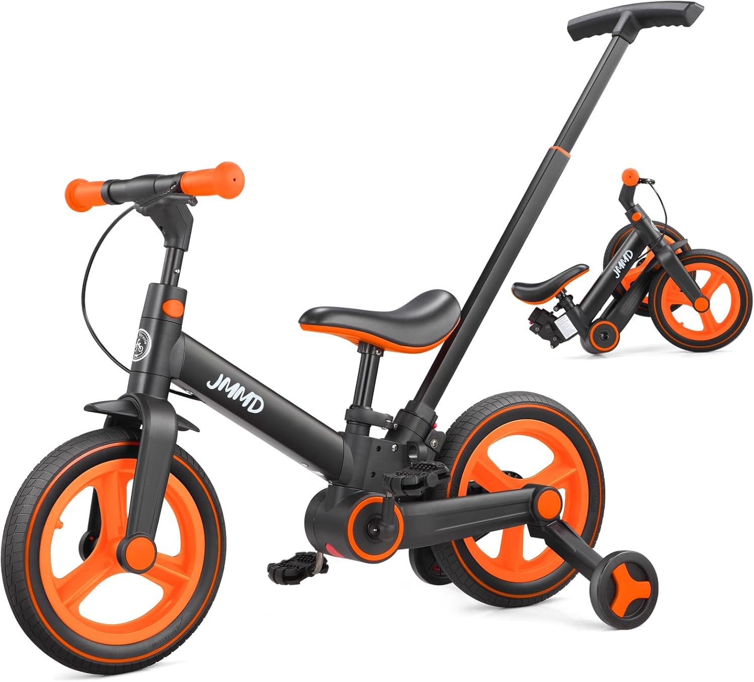 6 in 1 Toddler Bike with Push Handle for Kids