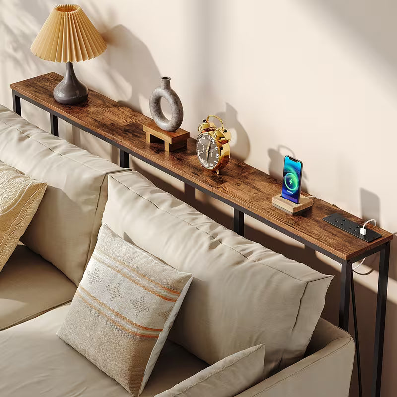 180cm Slim Long Console Table - Stylish Rectangle Sofa Table For Small Spaces